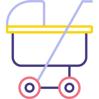 El arabası. Web simgesi basit illüstrasyon