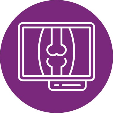 Mor ekranlı dizüstü bilgisayar, vektör, illüstrasyon