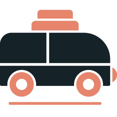 Taksi araba vektör simgesi