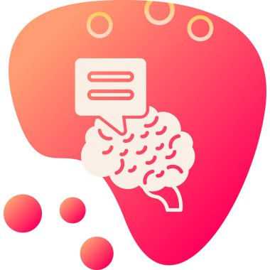 beyin ikonu vektör illüstrasyonu