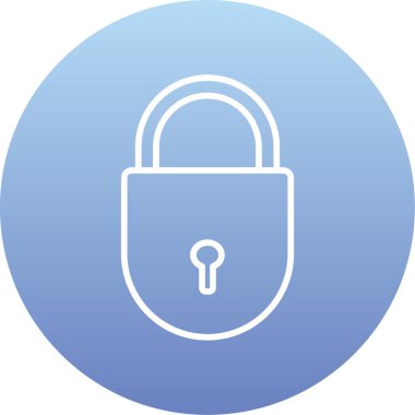 asma kilit ikon vektör çizimi