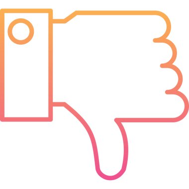 Hoşlanmıyorum. Web simgesi basit illüstrasyon