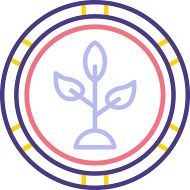 Bir çiçek simgesinin vektör illüstrasyonu