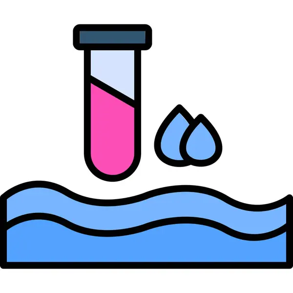 Kimyasal test tüpü ikonu. beyaz arkaplanda izole edilmiş test test tüpü vektör simgesi düz renk