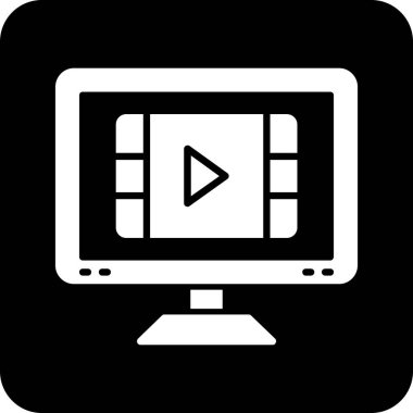 Televizyon. Web simgesi basit illüstrasyon