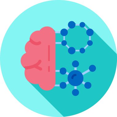 Beyin. Web simgesi basit illüstrasyon