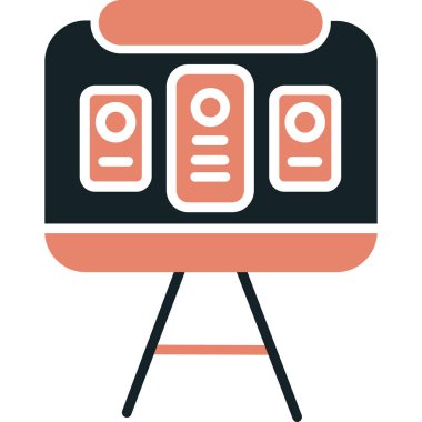 Konuşmacı. Web simgesi basit illüstrasyon