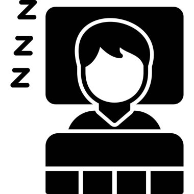 uyku ikonu vektör çizimi