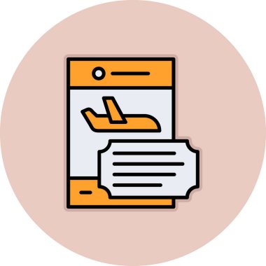 Pasaport. Web simgesi basit illüstrasyon