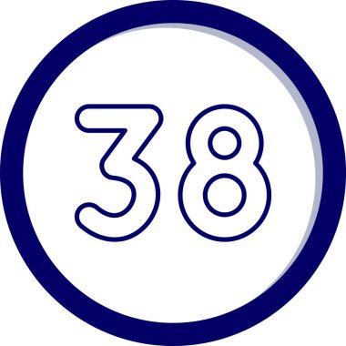 Mavi bir 9 numaralı simgenin vektör illüstrasyonu