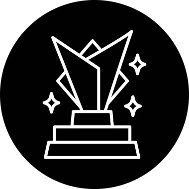 Kupa. Web simgesi basit illüstrasyon