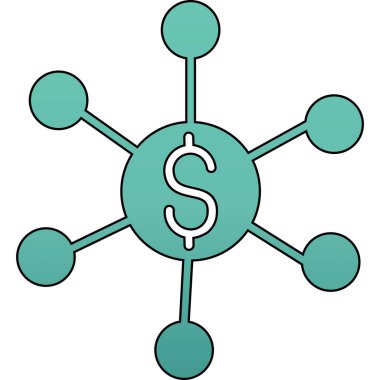 ağ paylaşım simgesi. özet ağ paylaşım vektör rengi düz izole