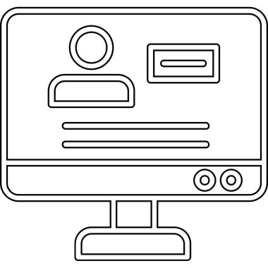 Bilgisayar ekranı. Web simgesi