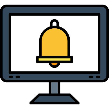 Monitör. Web simgesi basit illüstrasyon