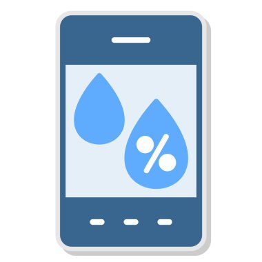 Su damlası simgesi, vektör illüstrasyonu