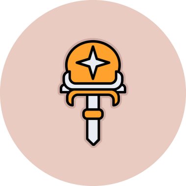 Çemberdeki korsan simgesinin vektör çizimi