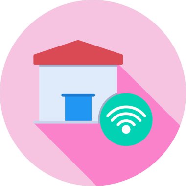 Kablosuz. Web simgesi basit illüstrasyon