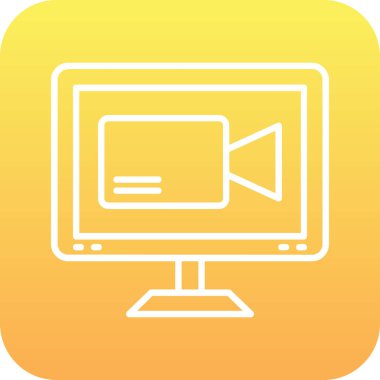 vektör lcd simgesi illüstrasyonu