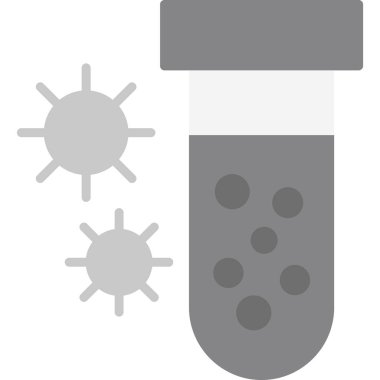 Virüs ve covid 19, corona virüsü, düz vektör ikonu, vektör, illüstrasyon