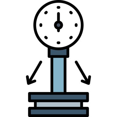 Saat. Web simgesi basit illüstrasyon