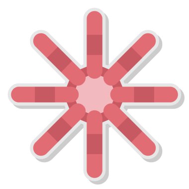 Noel şeker çubuğu ikonu düz stil