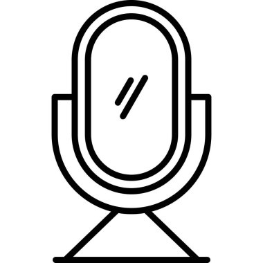 mikrofon simgesi. Beyaz arkaplanda izole edilmiş web tasarımı için podcast vektör simgesi