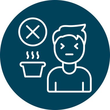 üzgün adam simgesi vektör illüstrasyonu