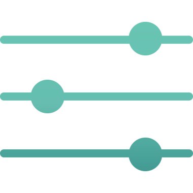 yatay çubuk düz vektör simgesi