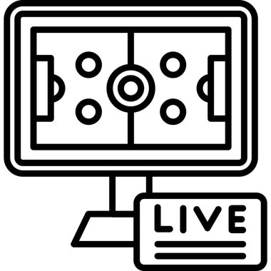 canlı yayın. Web simgesi basit tasarım