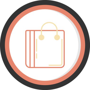 Çanta simgesinin vektör illüstrasyonu