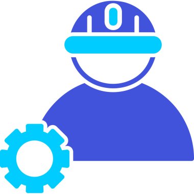 Mühendis miğferi vektör simgesi - taslak biçimi