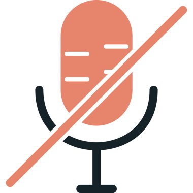 Mikrofon. Web simgesi basit illüstrasyon