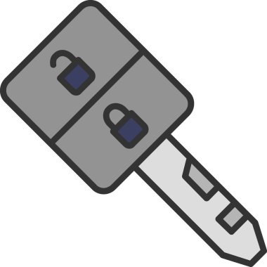 Anahtar güvenlik simgesini ana hat biçiminde kilitle