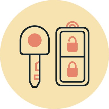 Otelde. Web simgesi basit illüstrasyon