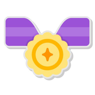 Madalya. Web simgesi basit illüstrasyon