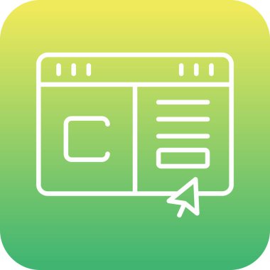 tarayıcı simgesi, vektör illüstrasyonu