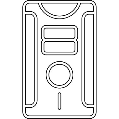 Araba motoru simgesi. Web için araba vektör simgelerinin özet çizimi