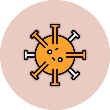 Siyah arkaplanı olan kırmızı bir virüsün vektör çizimi