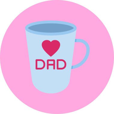 Babamın karikatür tarzındaki gün simgesi beyaz arkaplanda izole edilmiş