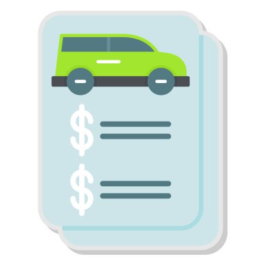 Taksi vagonu vektör simgesi. düz vektör illüstrasyonu.