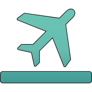 Uçak ikonu. Web için uçak vektör simgelerinin özet çizimi