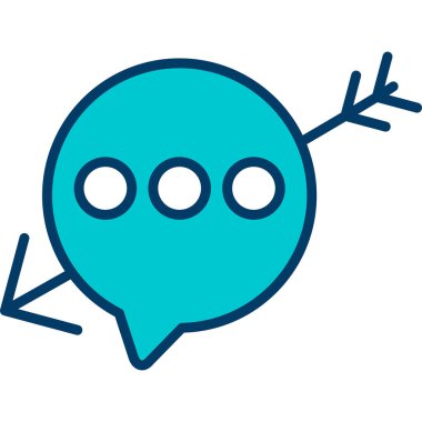 Sohbet simgesi vektör illüstrasyonu