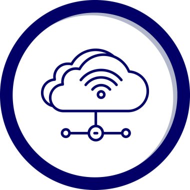 Kablosuz. Web simgesi basit illüstrasyon