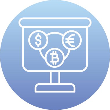 bitcoin. Web simgesi basit illüstrasyon