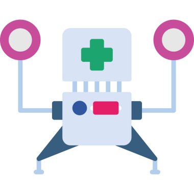 robot. Web simgesi basit illüstrasyon