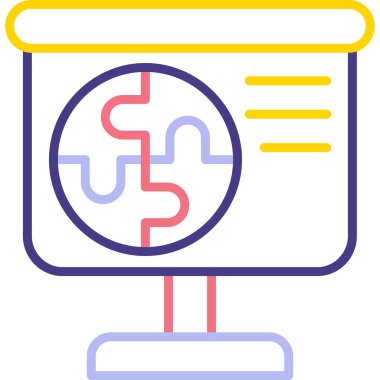 Bilgisayar teknolojisinin modern bir simgesinin vektör çizimi