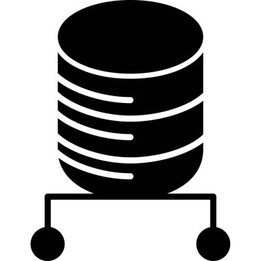 Sunucu simgesi, vektör illüstrasyonu