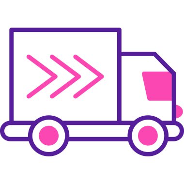 Kamyon. Web simgesi basit illüstrasyon