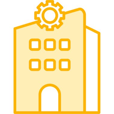 Bina. Web simgesi basit illüstrasyon