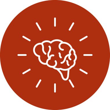 beyin ikonu vektör illüstrasyonu